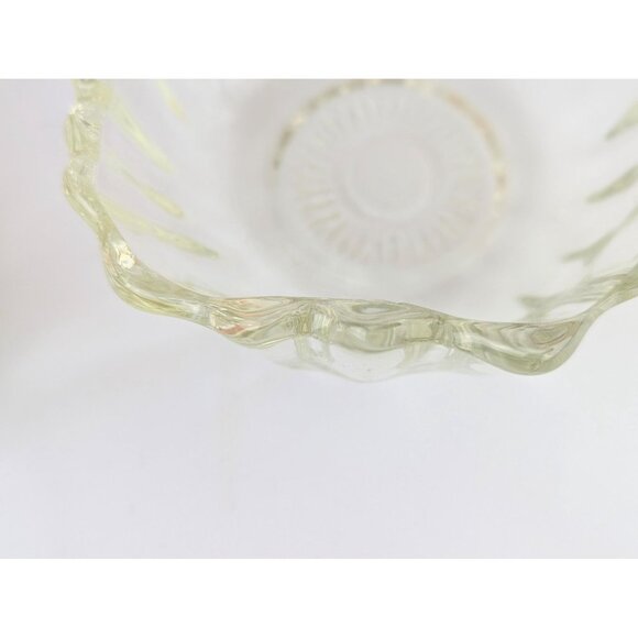 Set of 2 Indiana Glass Sunflower Bowls Vintage Clear Thick Glass Condiment Bowls - Picture 7 of 7